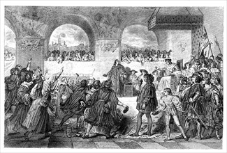 General States held in Tours before King Louis XII, May 14, 1506, engraving from 1853.