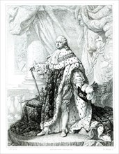 Louis XVI (1754-1793), King of France and Navarre, engraving from 1853.