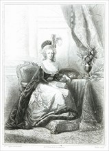 Marie-Antoinette of Austria (1755-1793), queen consort of France, wife of Louis XVI, engraving fr?