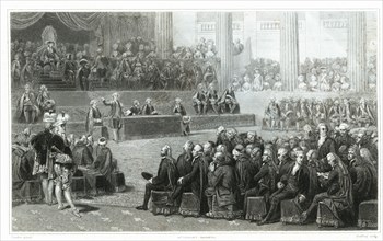 Meeting of the General States on May 5, 1789, engraving from 1853.