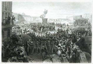 The Paris National Guard out to join the army in September 1792 siding with the Revolution, engra?