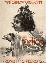 Postcard. Advertising of Helios trademark from a photography. Barcelona, 1901.