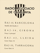 Group of radio stations from Radio Associació of Catalonia, 1934.
