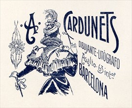 Advertising of Alexandre Cardunets Cazorla (1871-1944), painter, draftsman and lithographer. Barc?