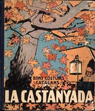 Cover of the children's book 'La Castanyada', from the collection 'Bons costums Catalans', Illust?