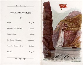 Music programme and Tourist Menu of a cruise through the Norway fiords, 1933.