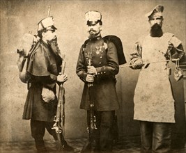 Infantry army and cook from the Spanish army in 1860.