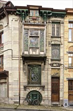 Maison Jaspar, 32-34 Rue Andre Van Hasselt, Brussels, Belgium, (1900), c2014-2017. Artist: Alan John Ainsworth.