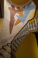 Murals by Oskar Schlemmer in Main building, Bauhaus-University Weimar, (1904-1911), 2018. Artist: Alan John Ainsworth.