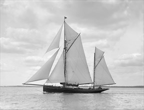 The ketch 'Palatina' under way, 1911. Creator: Kirk & Sons of Cowes.