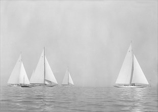 Sailing yachts 'Yankee', 'Astra' and 'Velsheda', 1935. Creator: Kirk & Sons of Cowes.