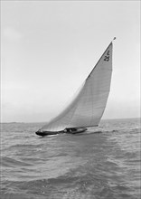 'Stella' sailing close-hauled, 1914. Creator: Kirk & Sons of Cowes.