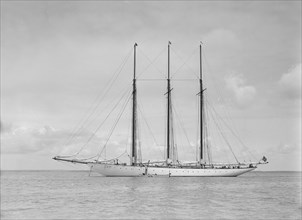 The American three mast schooner 'Karina', 1912. Creator: Kirk & Sons of Cowes.