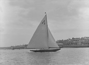The 8 Metre international class 'Baccara' (K9), 1921. Creator: Kirk & Sons of Cowes.
