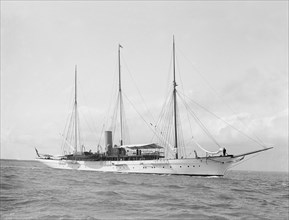 The steam yacht 'Clementina', 1914. Creator: Kirk & Sons of Cowes.