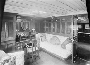 Interior of boudoir on 'Venetia', 1920. Creator: Kirk & Sons of Cowes.