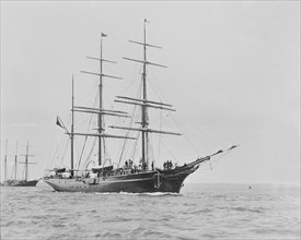 The 135 ft barque sailing ship 'Modwena', 1911. Creator: Kirk & Sons of Cowes.