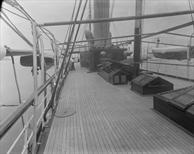 Top deck on steam yacht 'Venetia', 1920. Creator: Kirk & Sons of Cowes.
