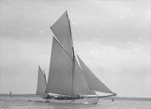 The yawl 'Aglaia', 1911. Creator: Kirk & Sons of Cowes.