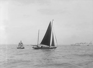 The ketch 'The Nun' under sail, 1922. Creator: Kirk & Sons of Cowes.