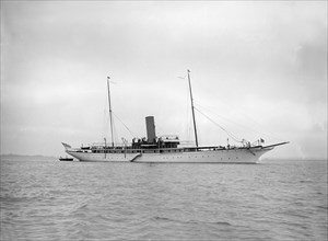 The steam yacht 'Cassandra', 1913. Creator: Kirk & Sons of Cowes.
