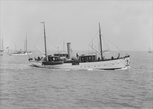 The steam yacht 'Chimaera', 1914. Creator: Kirk & Sons of Cowes.