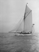 The yawl 'Colleen' under way, 1912. Creator: Kirk & Sons of Cowes.