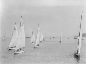 International 6 Metres class racing at Cowes. Creator: Kirk & Sons of Cowes.