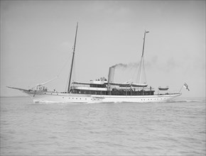 The steam yacht 'Lorna', 1911. Creator: Kirk & Sons of Cowes.