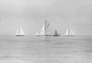 Start of Cowes to Weymouth Race, August 1913. Creator: Kirk & Sons of Cowes.