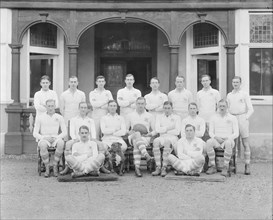 Officers' football team group portrait, c1935. Creator: Kirk & Sons of Cowes.