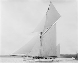 The yawl 'Gertrude' sailing close-hauled. Creator: Kirk & Sons of Cowes.