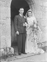 Bride and groom, c1935. Creator: Kirk & Sons of Cowes.