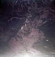 Earth from space - the Mississippi River in Louisiana, USA, c1980s.  Creator: NASA.