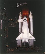 Space Shuttle Orbiter 'Discovery' at Kennedy Space Center, Merritt Island, Florida, USA. Creator: NASA.