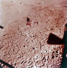 US flag on the Moon, Apollo 11 mission, July 1969.  Creator: Neil Armstrong.