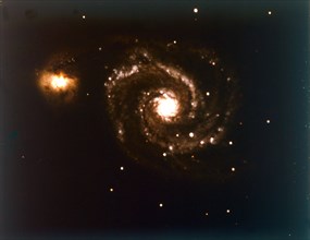 Whirlpool Galaxy in Canes Venatici. Creator: NASA.