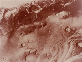 'Fog'-filled craters, Mars. Creator: NASA.