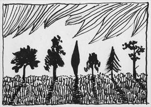 Trees, 1951. Creator: Shirley Markham.