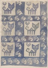 South American textile design, 1951.  Creator: Shirley Markham.
