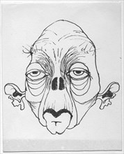 Grotesque face, 1952. Creator: Shirley Markham.