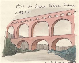 Pont du Gard, 1951. Creator: Shirley Markham.