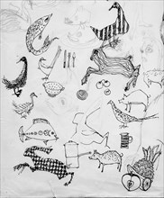 Page of animal sketches, c1950. Creator: Shirley Markham.