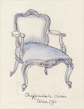 'Chippendale chair', c1950. Creator: Shirley Markham.
