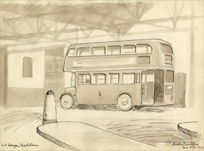 'L.T. Garage, Chalk Farm', 1950. Creator: Shirley Markham.