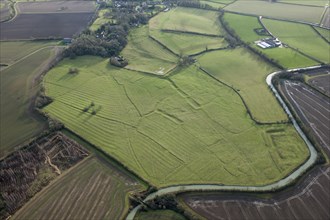 Earthwork remains of the medieval settlement at Wormleighton, Warwickshire, 2014