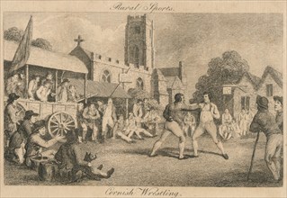 Rural Sports - Cornish Wrestling', late 18th-early 19th century.