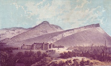Holyrood Palace & Arthur Seat', c1880.