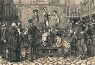 A Play in a London Inn Yard, In the Time of Queen Elizabeth', c1873.