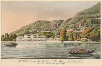 The Villa d'Este the late Residence of Her Majesty on the Lake of Como', 1820.